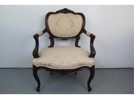 Antique Carved Mahogany Arm Chair 25L X 21W X 36H
