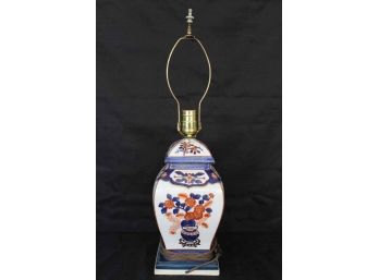 Floral Painted Asian Lamp