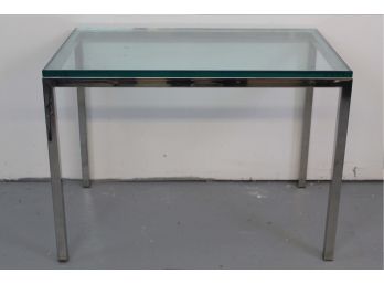Small Chrome Glass Top Coffee Table  30L X 18W X 22H