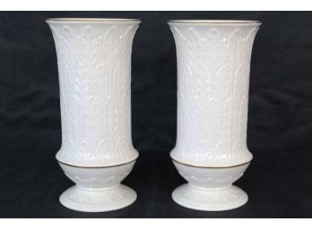 Pair Of Lenox Vases 9.5' H