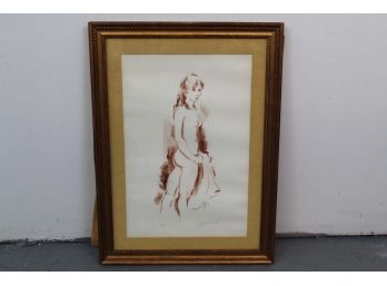Jan De Ruth Signed And Numbered Nude Lithograph 17.5 X 23.5
