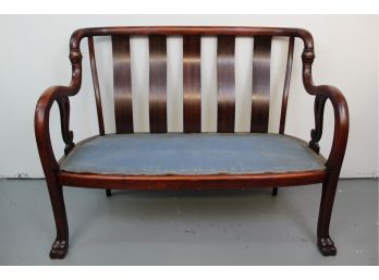 Gorgeous Mahogany Clawfoot Bench (Cushion Not Included) 45L X 20W X 35H