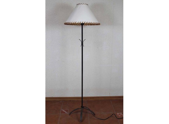 Rustic Wrought Iron Floor Lamp 58'