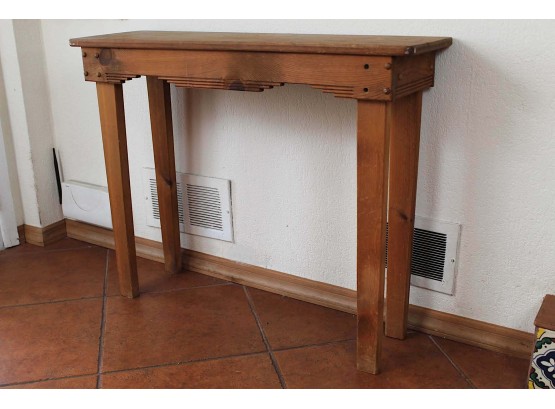 Natural Pine Entryway Side Table 35L X 11W X 29H