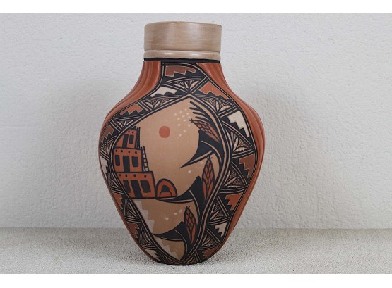 Southwestern Clay Vase Signed P. Fraqua Jemez
