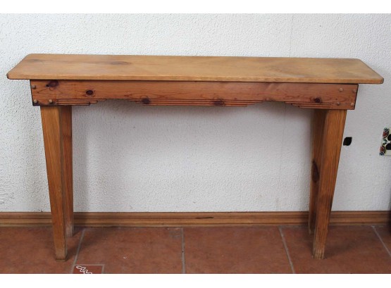 Natural Pine Console Entry Table 46L X 11W X 28H