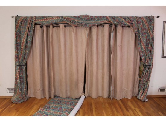 Southwestern Style Window Treatment Drapes 140L X 7 Ft H (Brown Curtains Not Included)