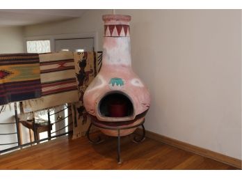 Southwestern Clay Chiminea (Bring Help To Remove) 18 X 44