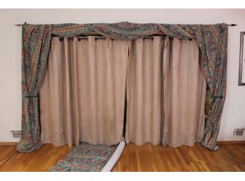 Southwestern Style Window Treatment Drapes 140L X 7 Ft H (Brown Curtains Not Included)