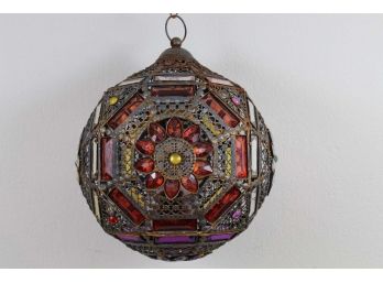 Jeweled Hanging Globe Lantern - 33' Drop, 14' Globe