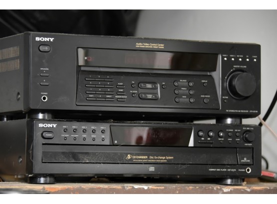 Sony Receiver And 5 Disc Changer