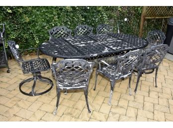 Outdoor Aluminum Table And 8 Chairs 42 X 84 (Bring Help To Remove Table)
