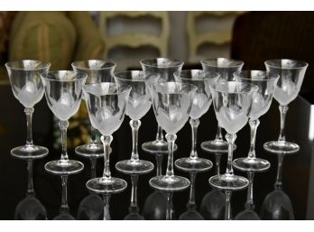 Set Of 12 JG Durand White Wine Glasses