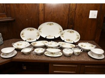 Vintage Kutani  Fine China Serving Dishes And Platters (15 Pieces)