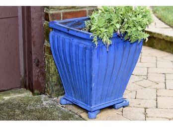 Cobalt Blue Square Flower Pot