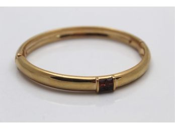 Gold Gilt Bangle With Four Stones