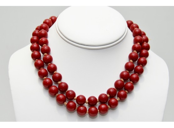 Cherry Bead Necklace (lot 32)