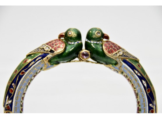 22k Gold 'Love Birds' Bracelet With Rubies And Diamonds 80g Retail $11,000 (lot 16)