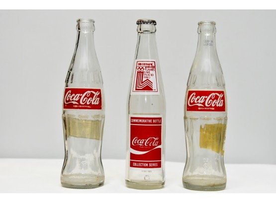 Trio Of Vintage Coca Cola Bottles