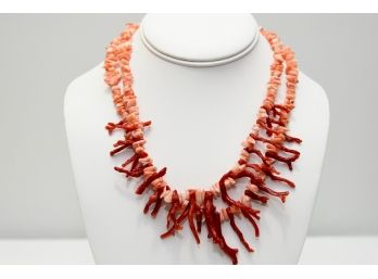 Authentic Coral Necklace With 14k Gold Clasp (lot 15)