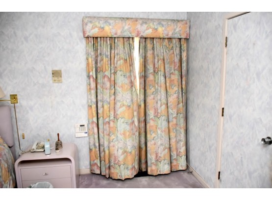 MCM Window Treatment Including Drapes And Valance