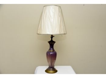 MCM Purple Translucent Table Lamp With Shade