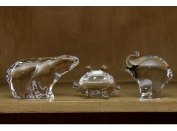 Collection Of Crystal Animal Figurines