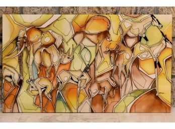 Animal Abstract Stretched Canvas Art 43 X 23