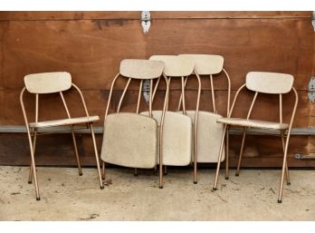 Set Of Five Vintage Folding Chairs