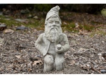 Vintage Outdoor Cement 21' Tall Garden Gnome (Top Piece Broken)
