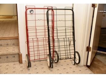 Pair Of Wire Shopping Cart Wagons