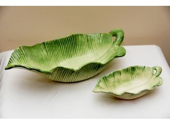 FF Ceramics MCM Banana Leaf Serving Dish Set