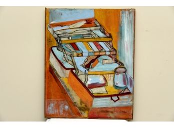 'Painter's Toolkit' MCM Oil On Canvas 24 X 30