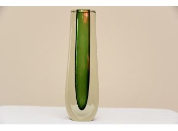 MCM Signed Color Glass Vase
