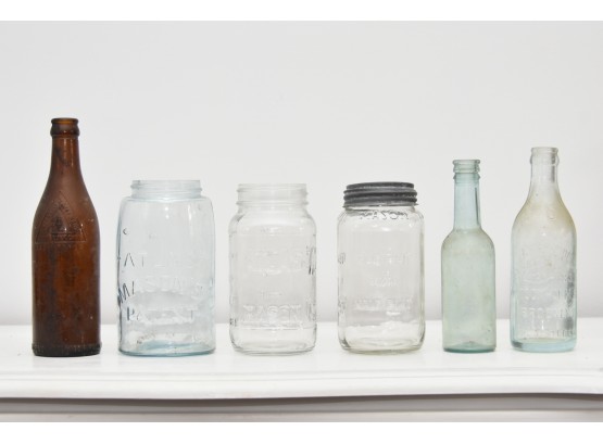 Vintage Bottles And Mason Jars