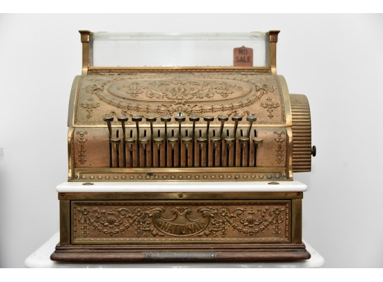 1914 NCR Antique Cash Register Brass And Marble