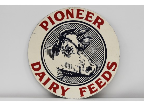 Pioneer Dairy Feeds Tin Sign 18'