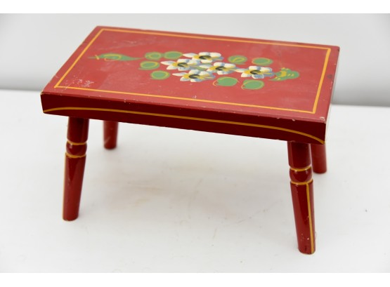 Vintage JS Loscoll Hand Painted Stool