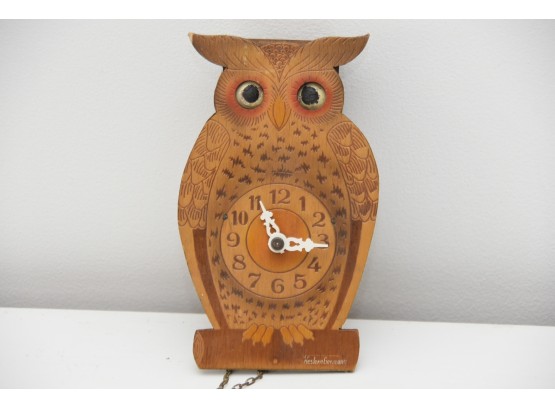 West German Owl Clock Missing Weights And Pendulum