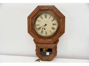 Antique Ingram 8 Day School Clock