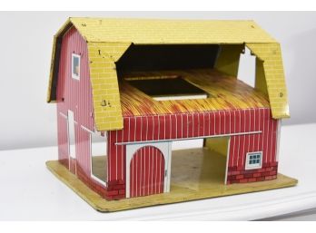 Vintage Tin Litho Barn