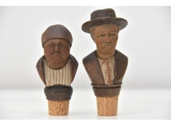 Antique Hand Carved Bottle Stoppers