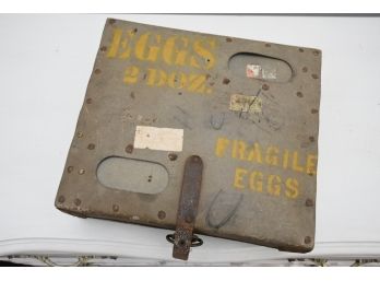 Antique US Military Egg Transport Carton With Original Inserts
