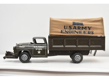 Vintage Marx Lumar Pressed Steel US Army Canvas Canopy Truck