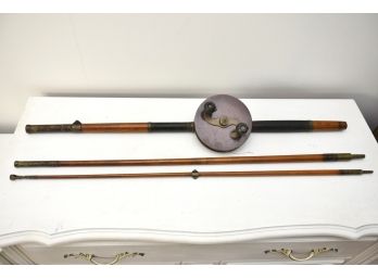 Antique Fishing Rod And Reel 9ft Long