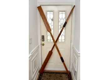 88' Tall Antique Row Boat Oars