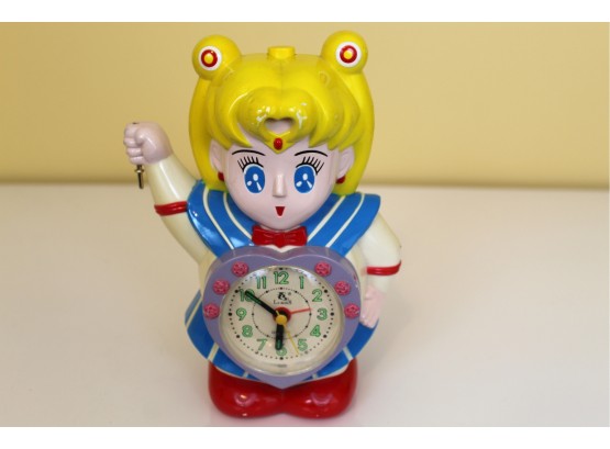 Sailor Moon Anime Alarm Clock (Missing Wand, Untested - Needs Batteries)