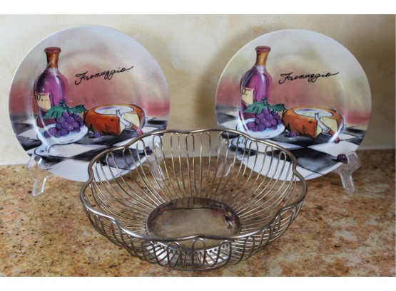 Fromaggio Collectors Plates & Bread Basket
