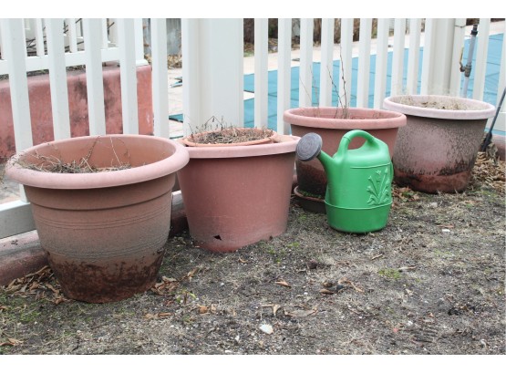Flower Pot Group 1 Including Watering Can