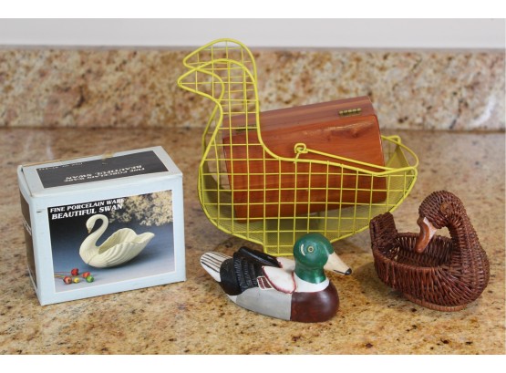 Miniature Duck & Swan Figurines